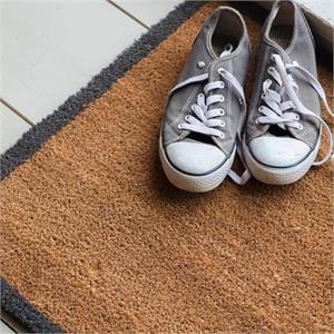 Garden Trading Double Doormat Charcoal Border